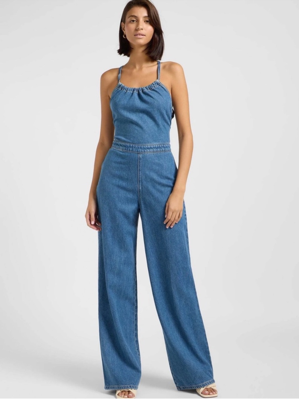 Lee wide-leg, open back, lace-up jumper - Picture 2 of 6